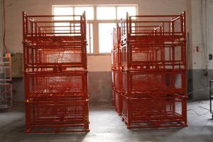Wholesale Red Silver Logistic Transportation 1200KG 0.51m3 Wire Mesh Cage from china suppliers