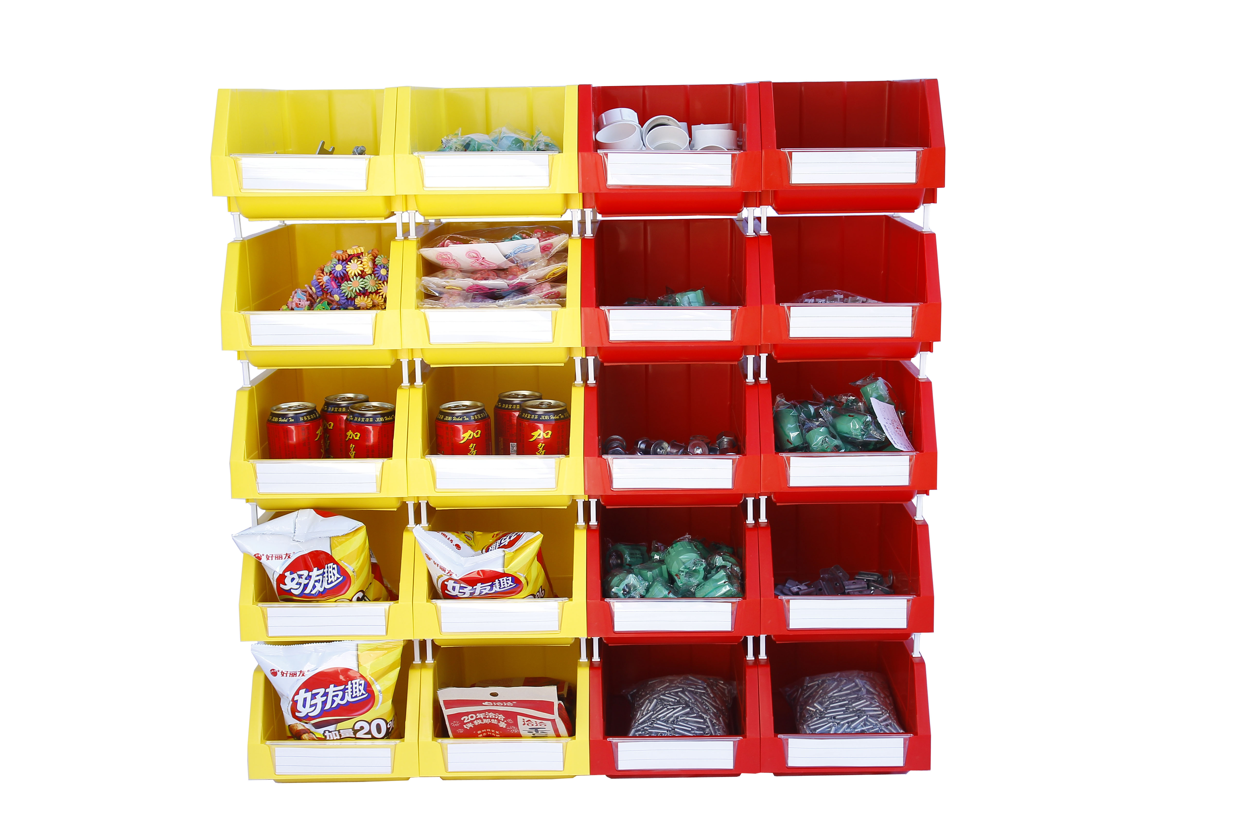 128x222x59mm Internal Size Industrial Plastic Shelf Bin for Easy Storage Solutions