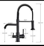 Brass Filtered Water Kitchen Faucet Stainless Steel 60mm Length