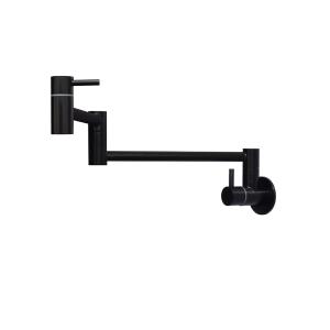 Wholesale Solid Stainless Steel 304/316 Material Deck Mounted Nano Black Double Handle Flexible Kitchen Faucet For Pot Filler from china suppliers