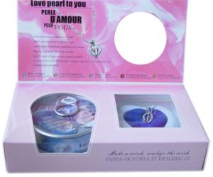 Wholesale French Versions Color Box Love Pearl Necklace Gift Box With Fashion Cage Pendant for Special Holiday Gift from china suppliers