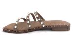 Comfortable Stylish Womens Flat Sandals With Leather Upper Material