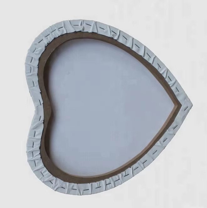 Heart Shaped Stretched Canvas Board Pre Primed Blank Stretched Canvases For Painting