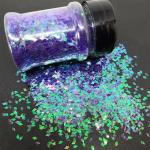 Fashionable Rhombus Shape Glitter Shaker Bottle Package with Purple Diamonds