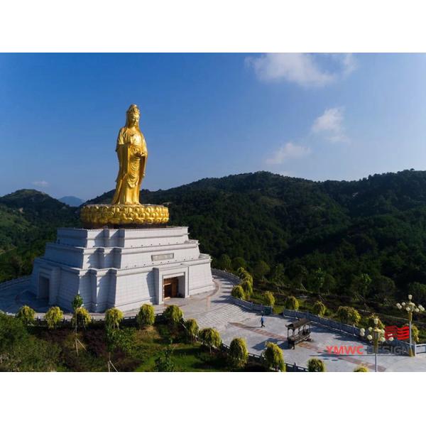 Tourist Attraction Metal Giant Buddha Sculpture with Customized Gilding Process and Size