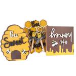 Honey Bee Blocks Beehive Mini Wood Block Signs Decoration