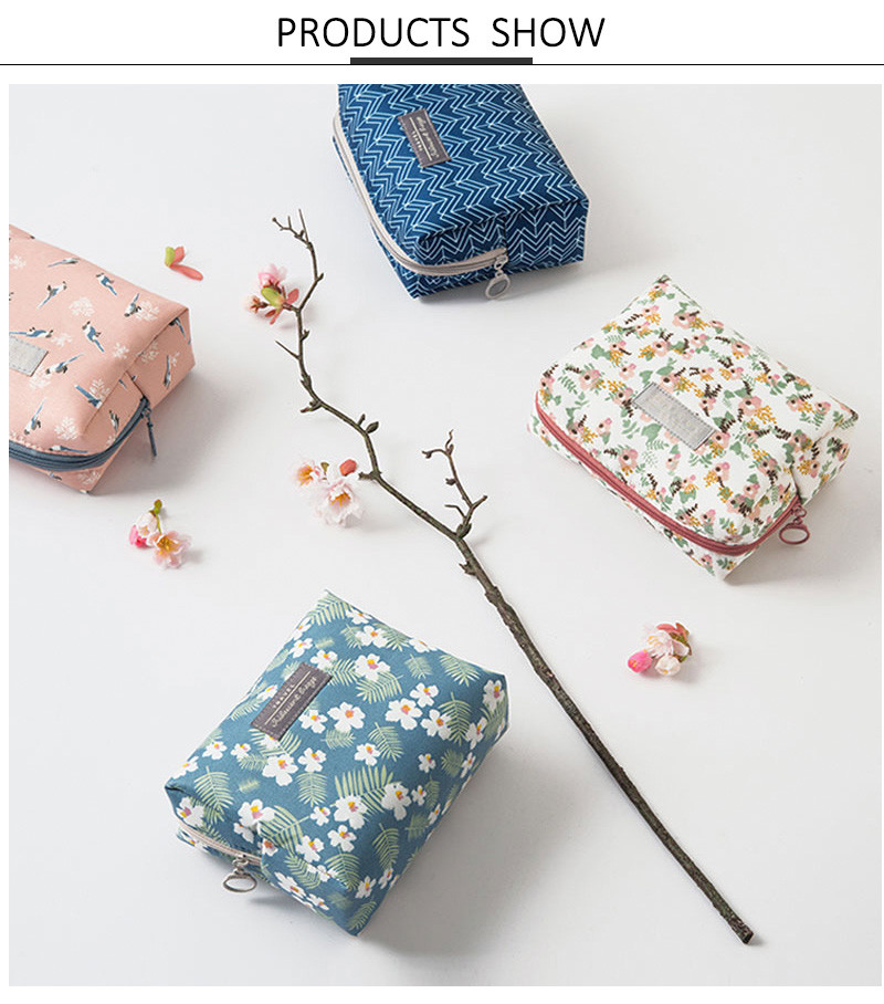 Zipper Polyester Cosmetic Bag