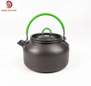 Wholesale Aluminum Outdoor Cookware Set , 0.8L Outdoor Camping Kettle With Silicon Handle from china suppliers
