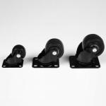 600kg Black Low Gravity Castor Wheel with Roller Bearing 2.5inch 3inch Rubber