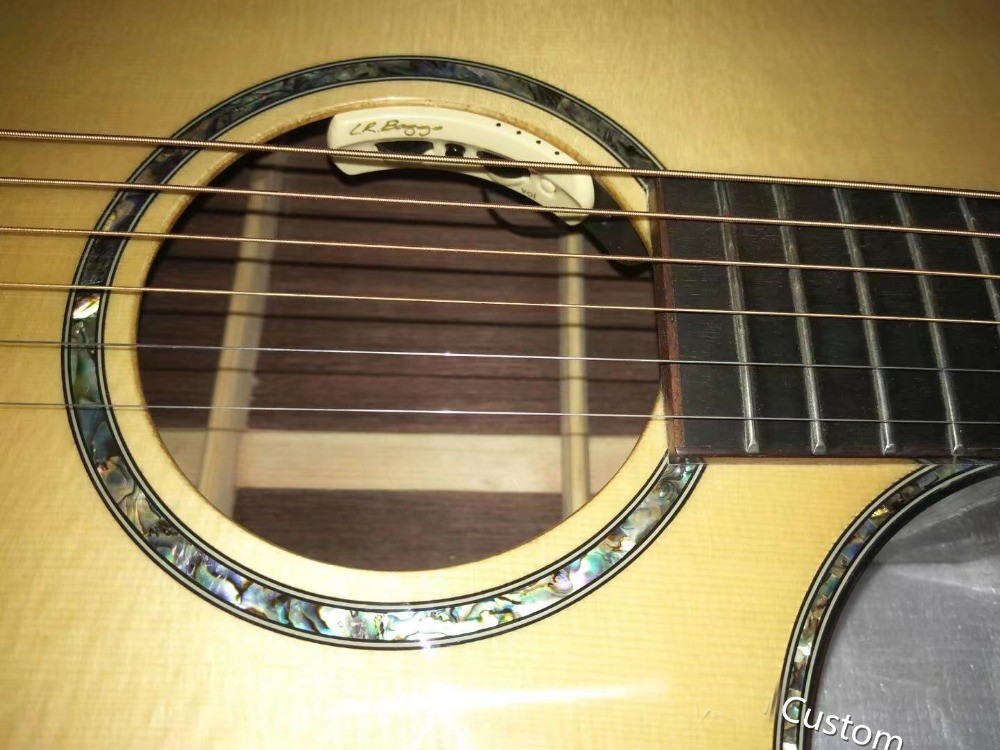 AAA all solid wood custom guitar handmade GRAND cutaway professional acoustic electric guitar