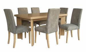 Wholesale Nordic Style Ash Wood Veneer Uphostery Hotel Dining Table With Six Chair from china suppliers
