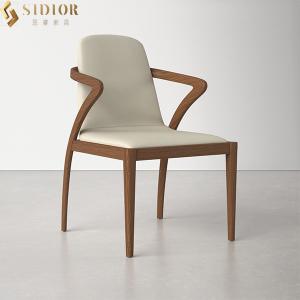 Wholesale ODM Fabric Upholstery Classic Cafe Dining Chair Solid Wood Frame 52cm Length from china suppliers