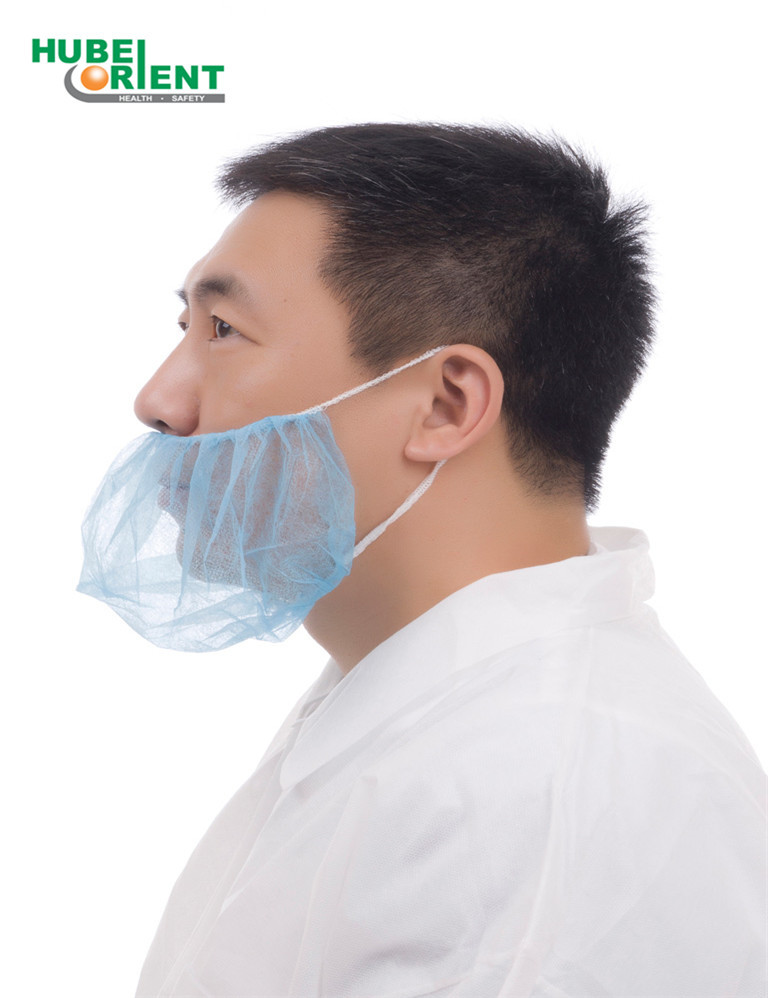 Breathable Polypropylene Nonwoven Double Elastic Disposable Beard Cover 10G/M2