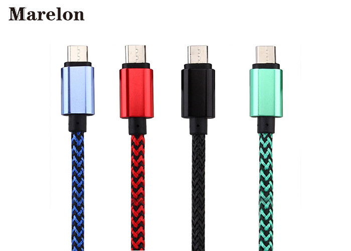 Nylon Hemp FLower USB Transfer Cable 1M / 3FT Round Fabric Braided Custom Logo