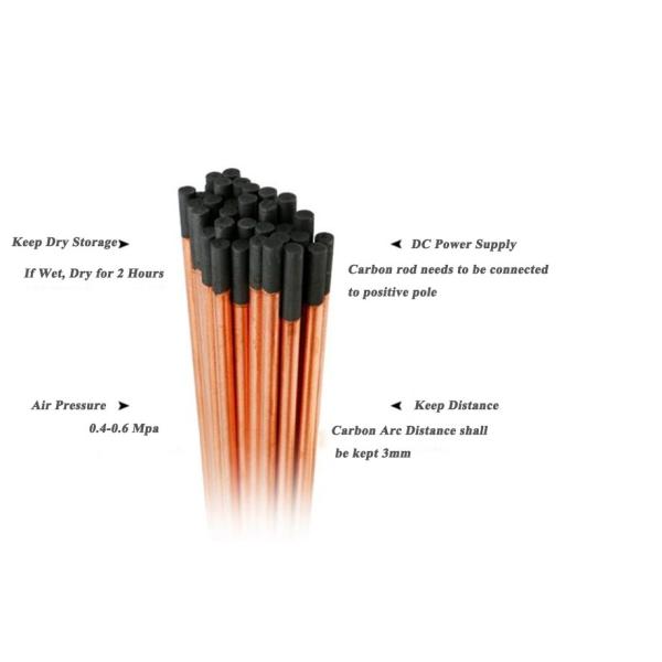 Round Arc Air Gouging Carbon Rod Welding DC Gas Electrode Graphite Rods