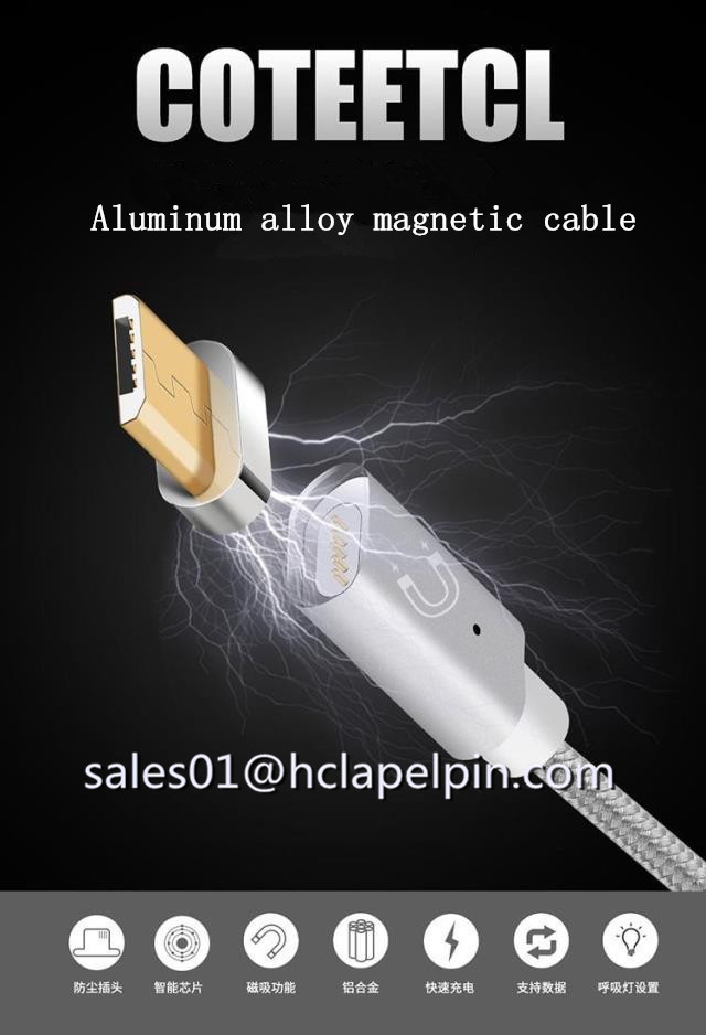 Magnetic Charging Cable For iphone6 and Samsung mobile phone micro usb cable