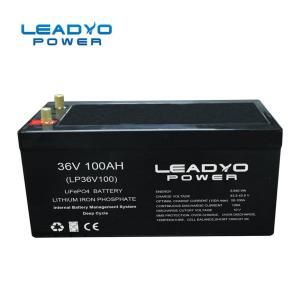 Wholesale IP66 Waterproof Rechargeable Lithium ion Marine Battery 36V 100Ah LiFePO4 Deep Cycle Batteries with Bluetooth from china suppliers