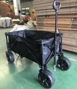 Wholesale Black Collapsible Wagon Cart Heavy Duty 70kg Folding Camping Wagon Festival Cart from china suppliers