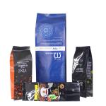 Resealable Good Grade Kraft Paper Bag Printed flat bottom Packaging Bag Coffee