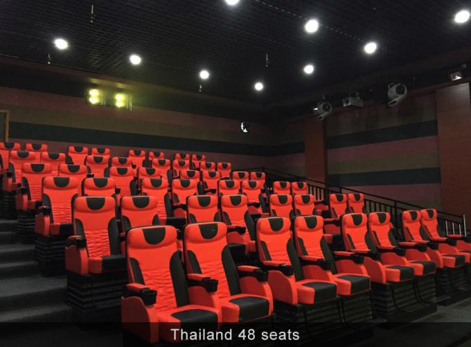 High Profit Red White Movement Chair 12 Special Effects 4D Mobile Truck Cinema