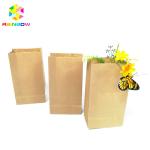 Food Grade Kraft Paper Flat Bottom Bag Biodegradable Grease Proof Snack