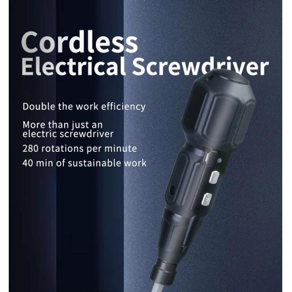 Electric Rechargeable Hand Tools And Tool Box Screwdriver Include Bit Holder With LED Light