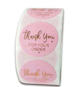Wholesale Floral Thank You Sticker Labels Roll Waterproof CMYK / Pantone Color from china suppliers