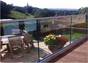 Wholesale Aluminum External Frameless Glass Balustrade Channel Modern Handrail Design from china suppliers