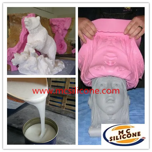 Tin Cure Concrete, Cement Sculpture Molds Mold Making RTV2 Silicone Rubber