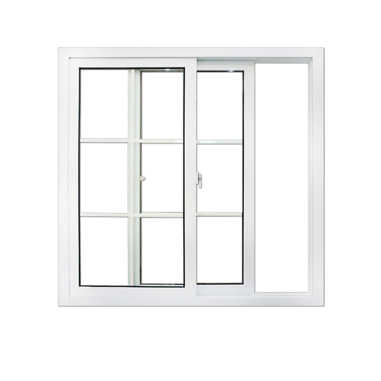 Double Hung White Vinyl Window With Screen UPVC Frame And Glass Pane