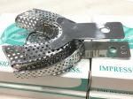 Silver Color Metal Dental Trays , Dental Impression Material Long Lasting