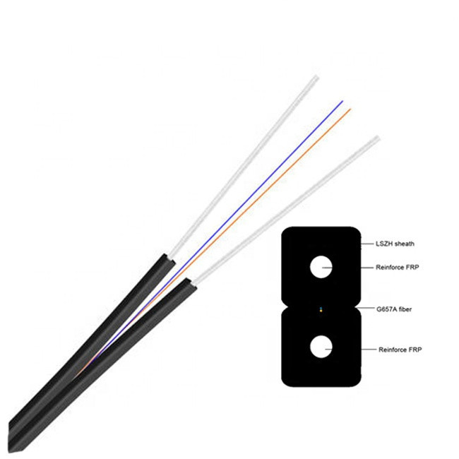 LSZH Jacket Fiber Optic Breakout Cable 2 Core FTTH FTTB FTTX Network Application