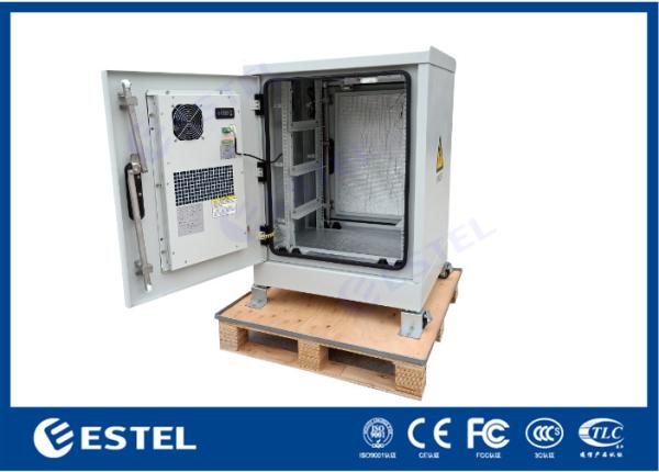 Galvanized Steel Single Wall Outdoor Telecom Cabinet Anti Theft Three Point