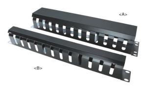 Wholesale 19&quot; Metal Cable Management Rail 12 Slot,Single-Sided,1U&amp;2U with cover from china suppliers