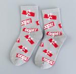 OEM Customized Logo Trendy Mens Socks With Jacquard / Printing / Embroidery