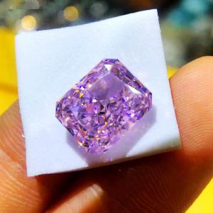 Wholesale GRA Pink Mosanite Gem Radiant Cut VVS Loose Emerald Moissanite Diamond princess cut moissanite ring pink moissanite from china suppliers