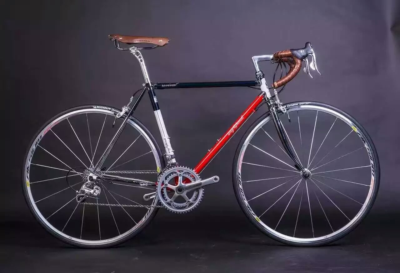 Caliper brake Chrome steel 27 inch 700c racing bicycle/bike with Shimano speed and Cowhide seat