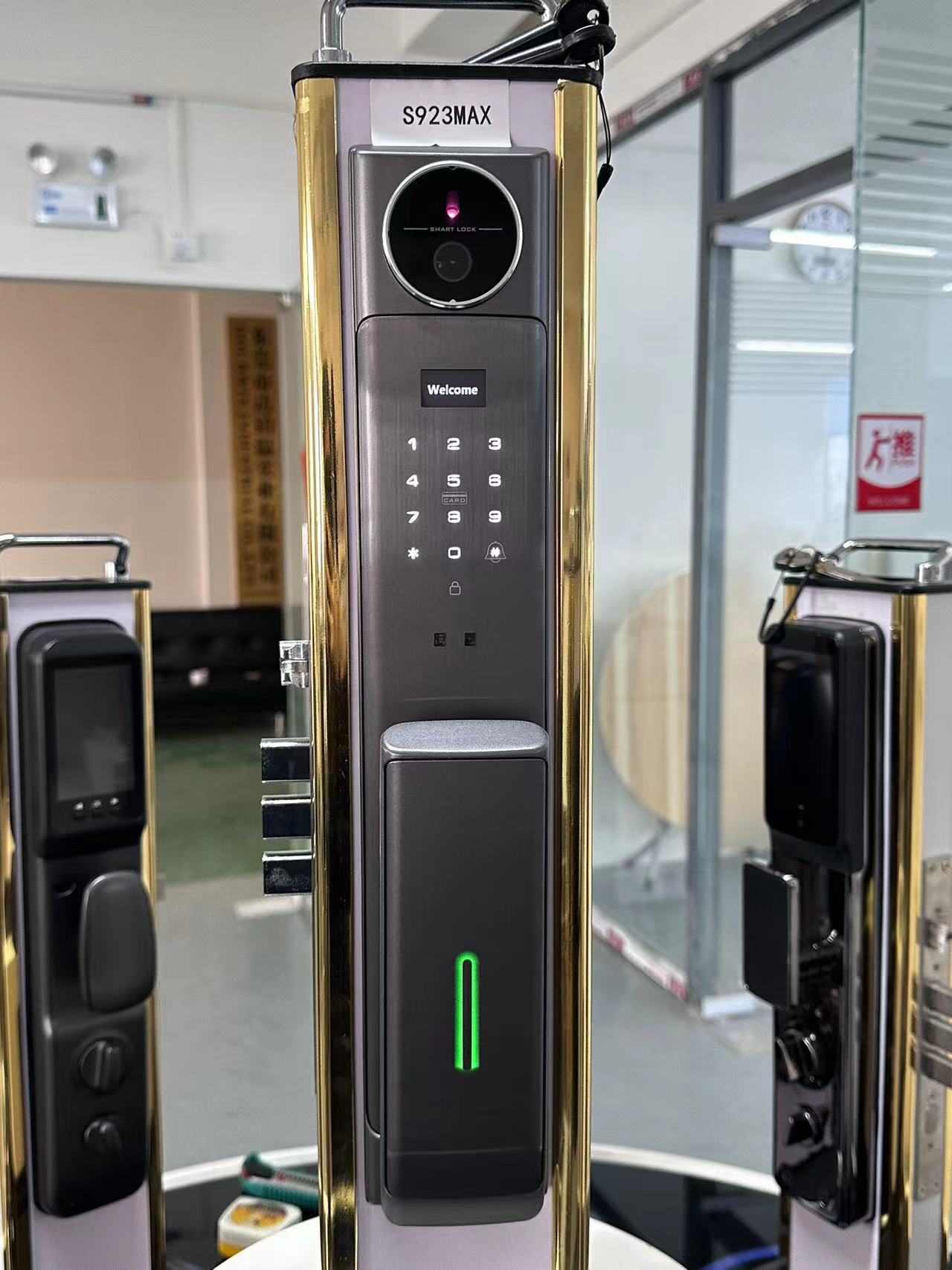 Standard Mortise Video Intercom Door Lock Grey Automatic Door Locks For Houses