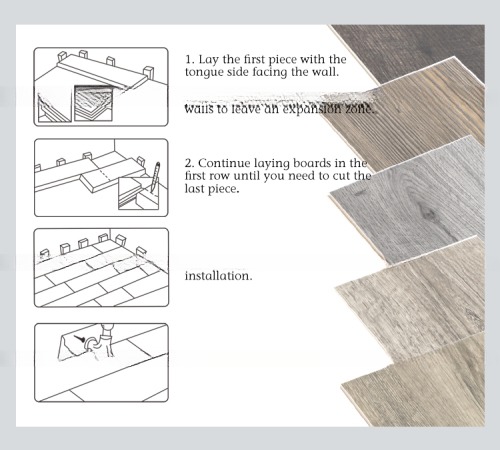 SPC Flooring Runner Vinyl Tile PVC Underlay Flooring with Easy Clicklock Installation