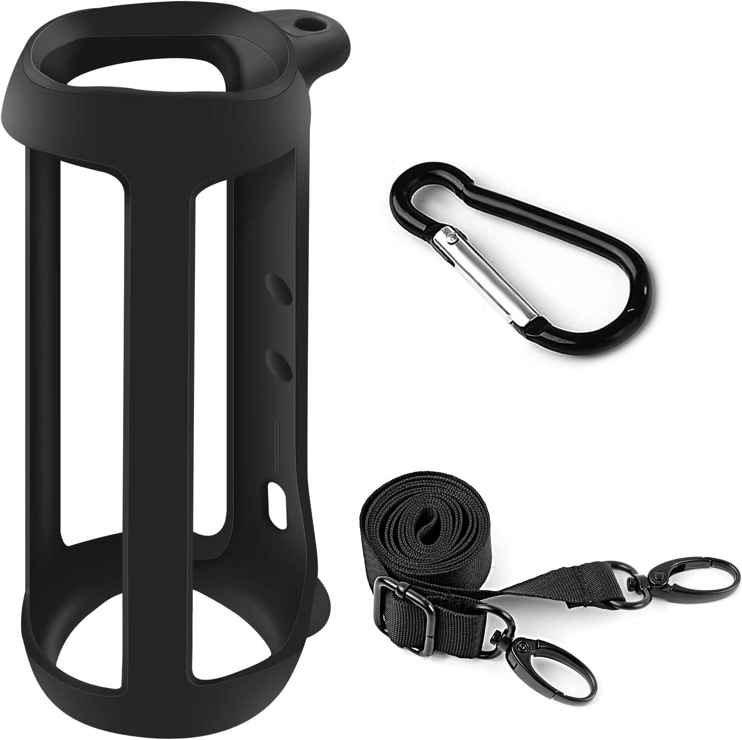 LFGB Odorless Silicone Protective Case Bluetooth Speaker Back Strap Crossbody Anti-Collision Protective Case Free Of