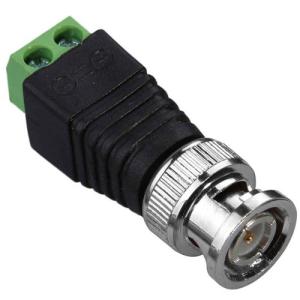 Wholesale Screw On BNC Male CCTV Cable Accessories Coaxial To CAT5E Connector Camera Terminal from china suppliers