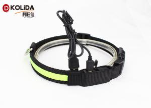 Wholesale Waterproof USB Rechargeable LED Dog Collar Nylon Dog Neck Strap With LED Flashing Light from china suppliers