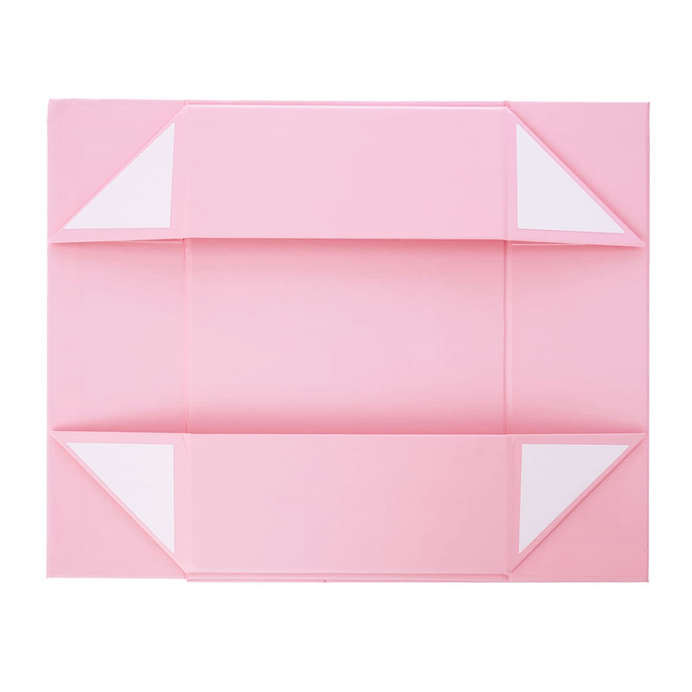 OEM/ODM Luxury Rigid Cardboard Foldable Gift Box Custom Print Pink Paper Magnetic Gift Box