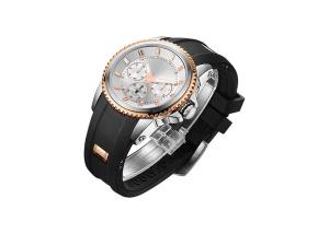 Wholesale SS Sports Chronograph Watches , High Precision Quartz Watch Silicone Strap from china suppliers