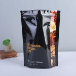 Black Printing Eight-sided Zipper stand up zip lock aluminum foil food grade bag