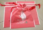 Biodegradable Christmas deco drawstring candy storage bag, oxford red christmas