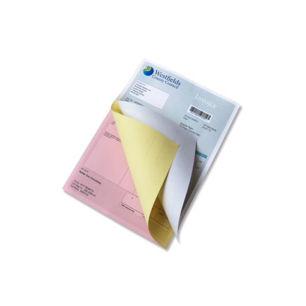 blue black copy image Self Contained Carbonless Paper 48 to 100 gsm in white or colors