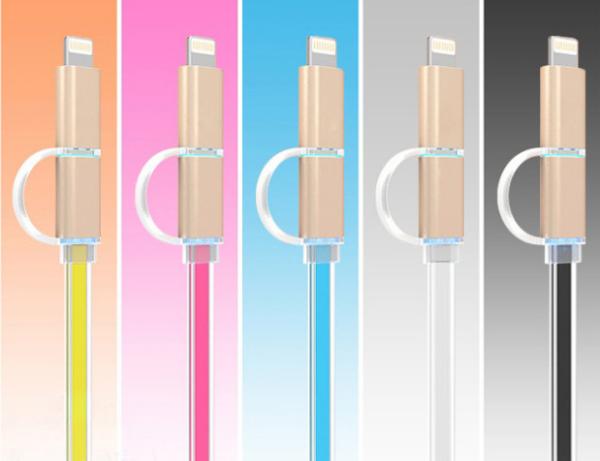 High Speed 2 In 1 USB Li Ion Battery Charger Mobile Charger Usb Cable 100mm