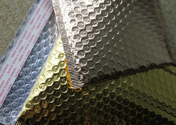 Rose Gold Metallic Bubble Wrap Mailing Envelopes 6x10 Light Weight For Shipping