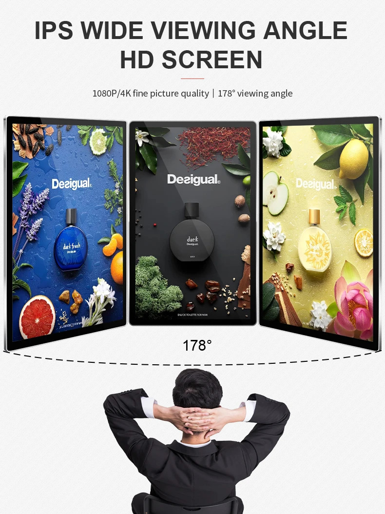 43 inch large screen Andorid wifi touch screen Real-time Clock Supported totem digital signage with LCD Display for pubilc store